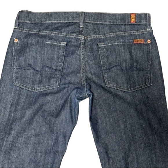 7 FOR ALL MANKIND - Women’s Roxanne Mid-Waist Slim Dark Blue Wash Jeans - 31 - Picture 5 of 8